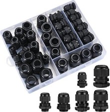 50 Pcs Adjustable Cable Glands, IP68 Waterproof Adjustable 3-15mm Cable Plastic
