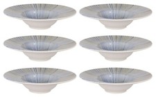 Risotto pasta plates bowls large 28cm embossed Stoneware IRYS -pack 6-