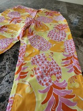 Vtg LILLY PULITZER Sz 6 Cotton/Spandex Capri Pants Pink Pineapple White Label
