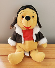 Disney Store Pilot Aviator Winnie The Pooh Mini Bean Bag 8" Plush Vintage w/ tag