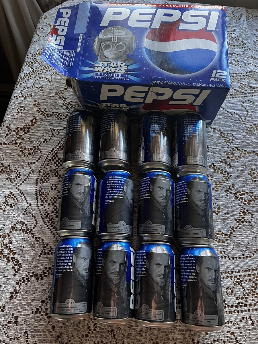 1999 PEPSI STAR WARS EPISODE l Qui-Gon Jinn # 3 PT Alum Soda can