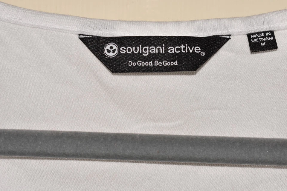 SOULGANI ACTIVE новый $40 California любовь длинным рукавом Топ открытый назад белый средний - Изображение 3 из 3