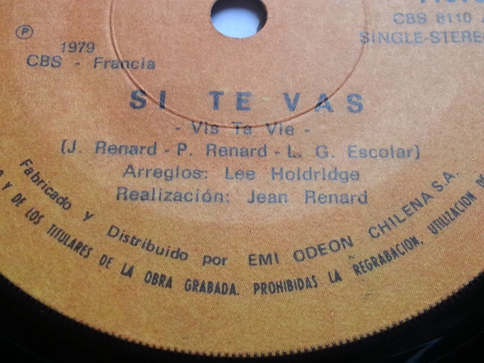 JEANE MANSON VIS TA VIE SI TE VAS (SUNG IN SPANISH) 1979 MEGARARE CHILEAN PRESS! - Image 3 of 4