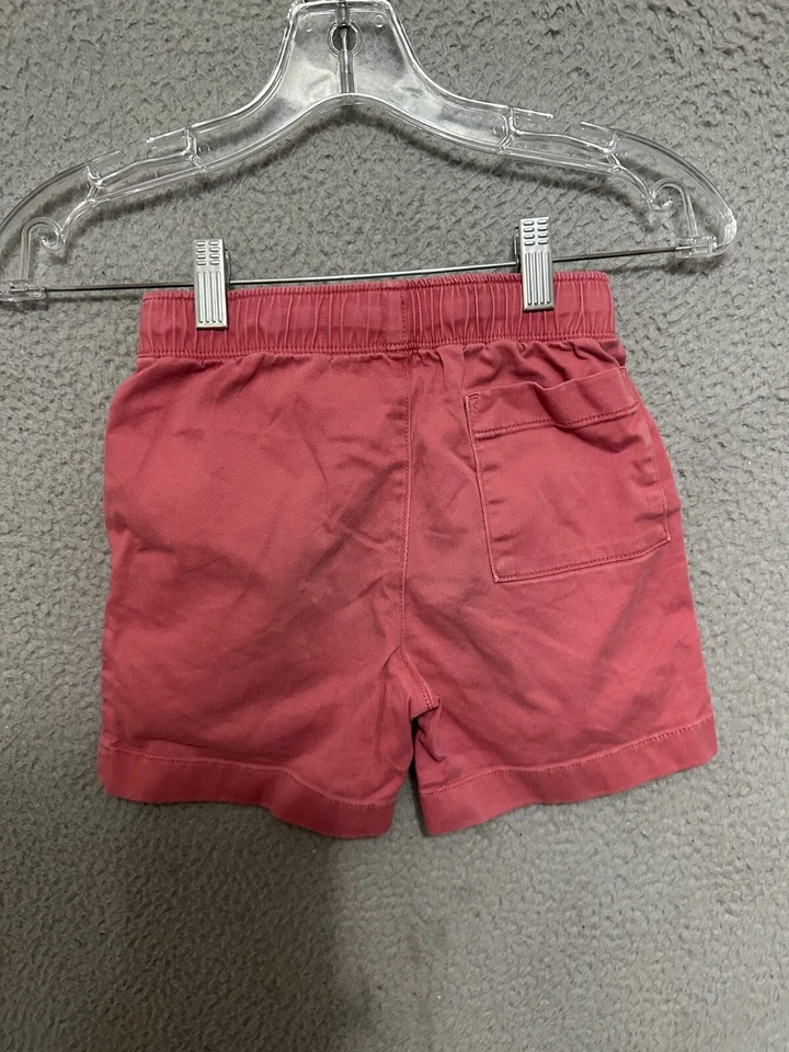 Pantalones cortos rojos de corte redondo para niños talla 6 con cordón juvenil Foto 2 de 4