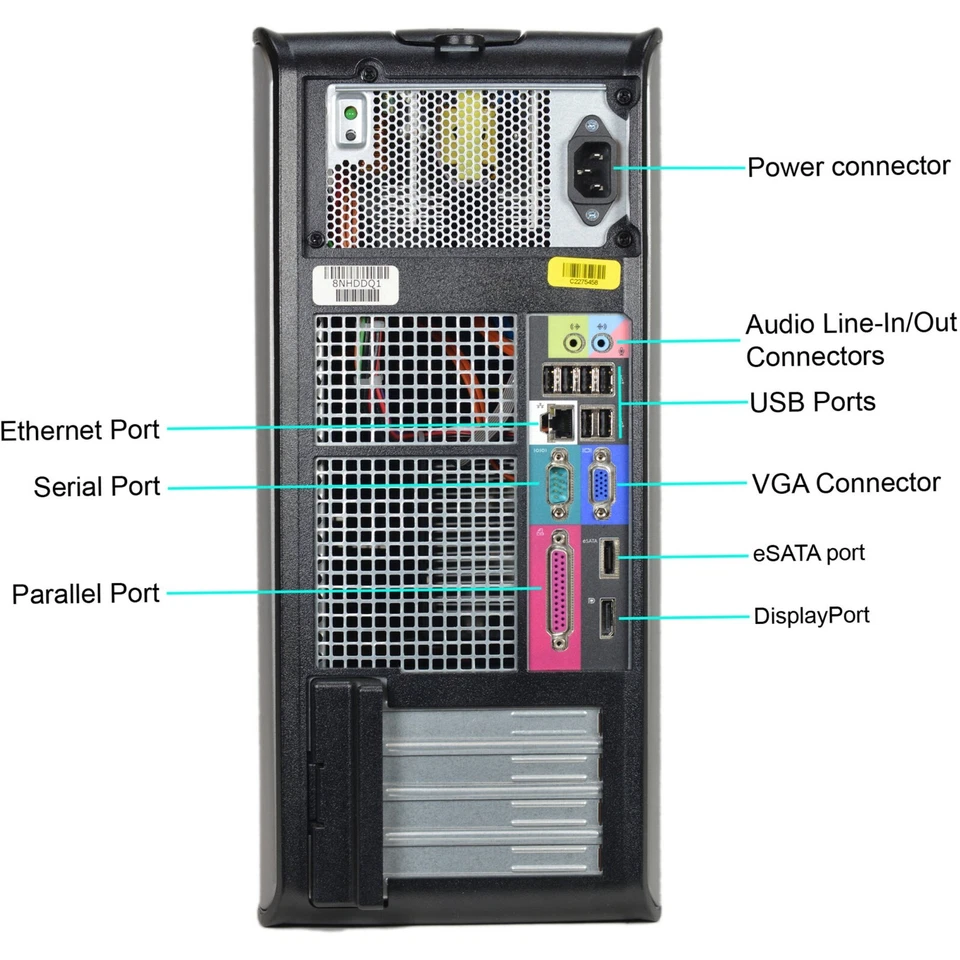 Fast Dell Desktop Computer PC Core 2 Duo 1TB  WiFi PC Windows XP 32bit - Image 2 of 4