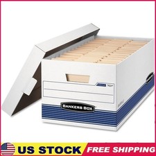 Double Ended Locking File Storage Boxes 12 Pack Portable Medium Duty Assembly US