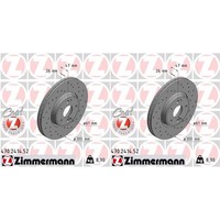 2X Zimmermann Sport Z Bremsscheiben 300Mm Gelocht Vorne Passend FüR Renault Lagu