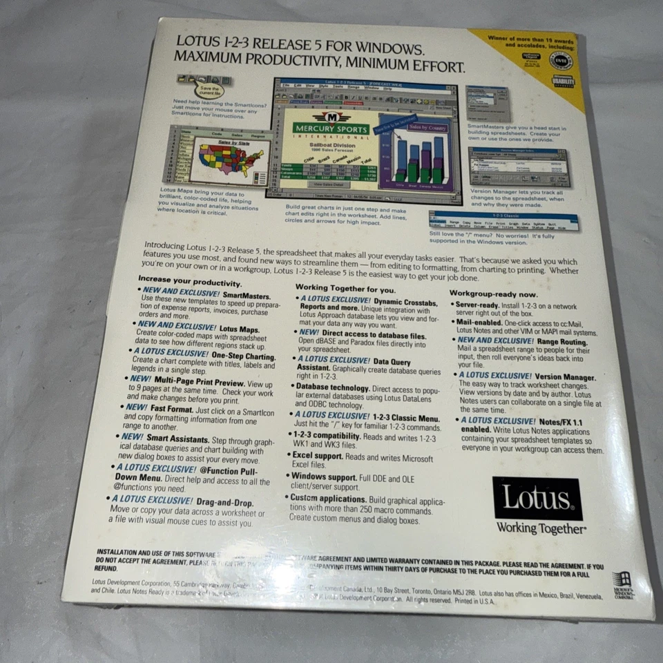 Lotus 123 Spreadsheet - Release 5 Vintage Software 3.5” Disks SEALED - Image 4 of 4
