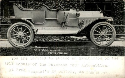 Flint Michigan MI WA Paterson Co Automobile Car Mfg c1911 Vintage Postcard bhn
