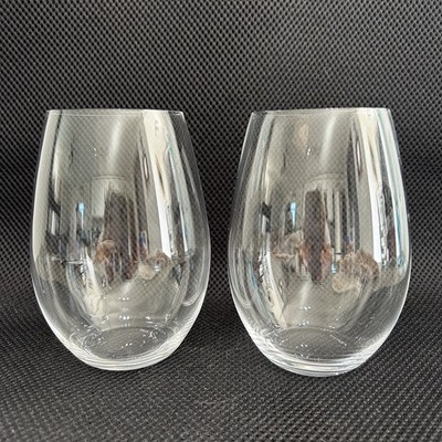Riedel Stemless Wine Glasses set of 2 beautiful sound Made in Germany