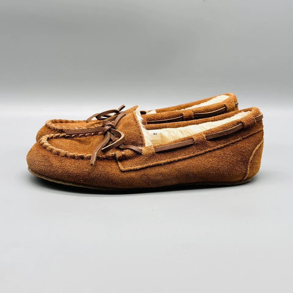 Zapatos Crewcuts Niños Niños 5 Marrón Gamuza Mocasín Zapatillas Sin Cordones Forradas de Piel Sintética Foto 4 de 4