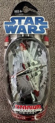 STAR WARS TITANIUM - ARC-170 Starfighter (RED), 2009 NIB: FREE SHIPPING