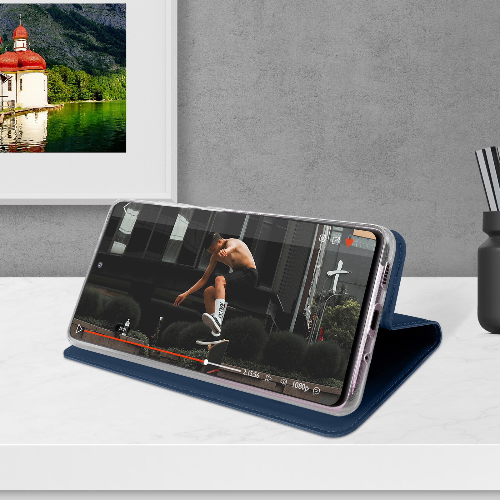 Coque Galaxy S20 FE à rabat support idéal pour regarder vos vidéos