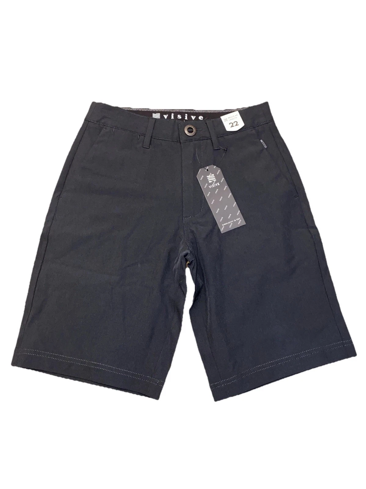Visible Youth Boys 22 Navy Hybrid Shorts Quick Dry Fishing Casual NWT