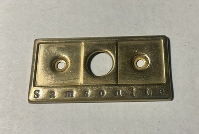 Vintage 1950s  Samsonite Shwayder Brothers Suitcase Luggage tag plate