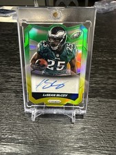 2014 Panini Prizm LeSean McCoy AUTO Green Yellow Die Cut 36/50 Eagles 🦅