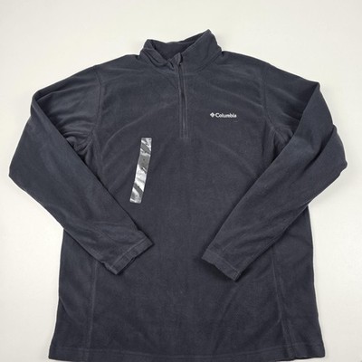 Columbia Pine Ridge Half Zip Pullover Mens Medium Black Fleece Hiking Top