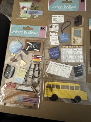 Various Brand Mostly Jokers School Days Scrapbooking Stickers Lot Of 26