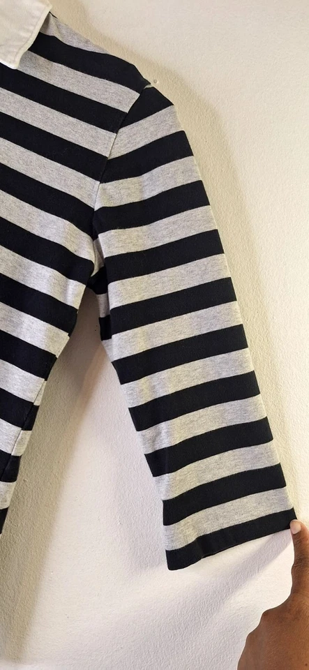 Vintage J. Camisa feminina Crew Rugby L Preppy Collegiate Preppy Tenniscore Y2K - Imagem 4 de 4