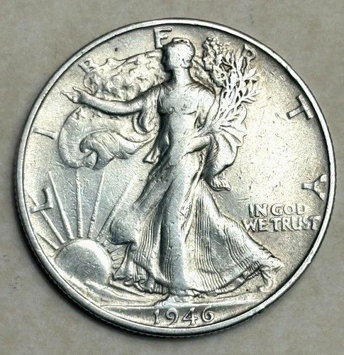 Photo of a 1946-P Walking Liberty Half Dollar from an eBay listing that sold on Jul 22, 2026