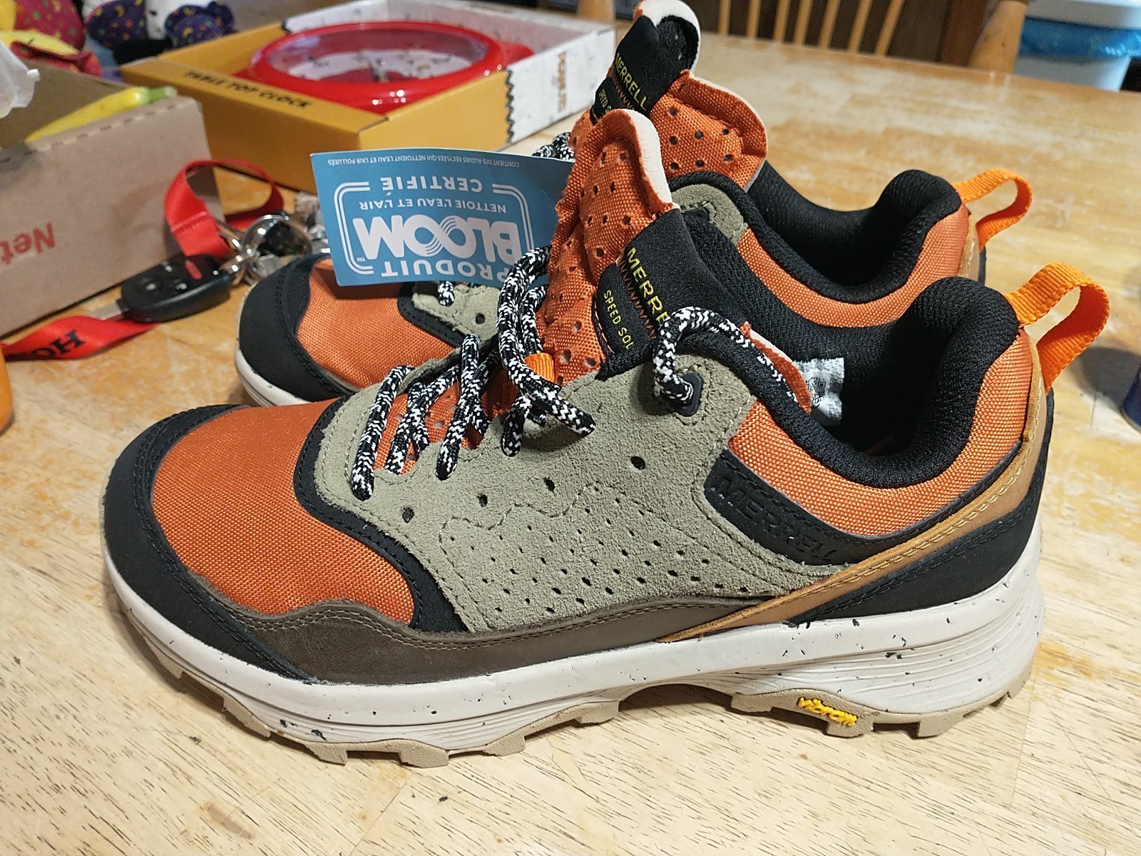 Scarpe da trekking Merrell da uomo Speed Solo taglia 7 Vibram FloatPro Rock Plate J004459