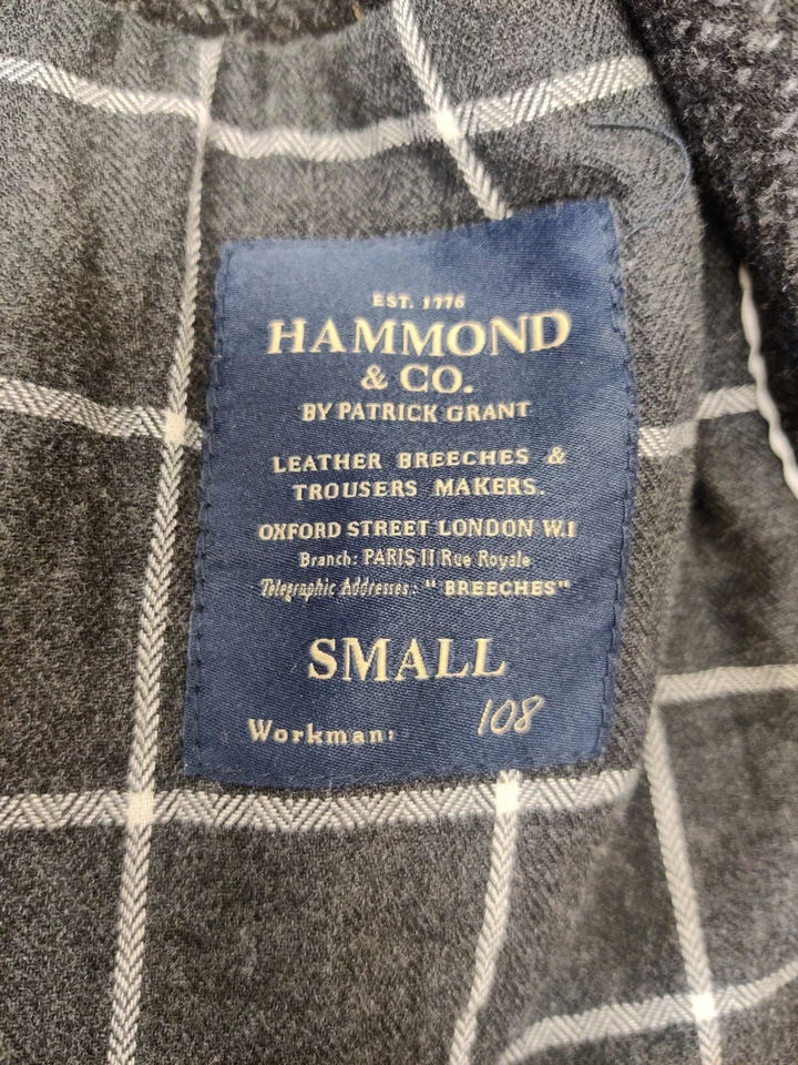 CHAQUETA ABRIGO HAMMOND & CO CARBÓN PEQUEÑO GUISANTE FORMAL DOBLE BOTONADURA MEZCLA DE LANA PARA HOMBRE Foto 4 de 4