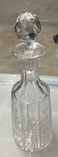 Victorian Crystal Cut Glass Engraved “Port” Decanter 