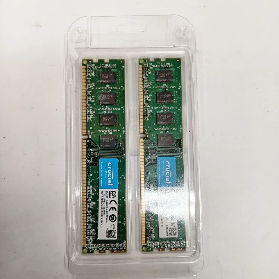 16GB Kit (2x 8GB) DDR3L-1600 UDIMM 1.35V CL11 2x CT102464BD160B.M16FP - Image 2 of 3