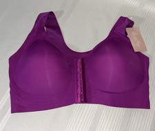 NWT LUNA HUG EMBRACE YOUR CURVES WOMEN'S PLUS SZ FRONT CLOSURE PURPLE BRA 2XL