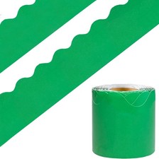 DMJUNCONG 68.9 Feet Green Bulletin Board Border Scalloped Bulletin Board Trim...