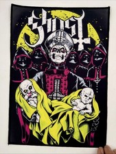Ghost Rock Band Logo Xlarge Back Patch: Sew On, Digital Print, 14.5  X 11  