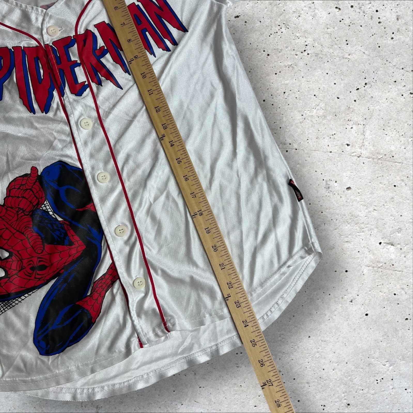 Spider-Man Universal Studios Baseball Jersey Marv… - image 7