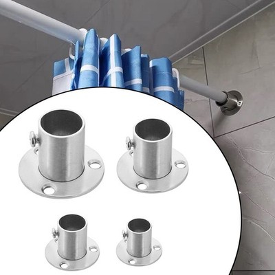 1PCS    Tube Support Closet Bar Stand Wardrobe Hanging Rail Rod Pole Socket End