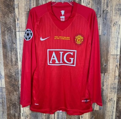 Manchester United 2007-08 Home Long Sleeve Soccer Jersey RONALDO
