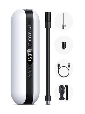CYCPLUS Elektrische Fahrradpumpe 150PSI LED Anzeige Tr