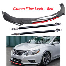 For Nissan Altima Carbon Fiber Front Bumper Lip Spoiler Splitter Strut Rods For Nissan Altima Carbon Fiber Front Bumper Lip Spoiler Splitter Strut Rods