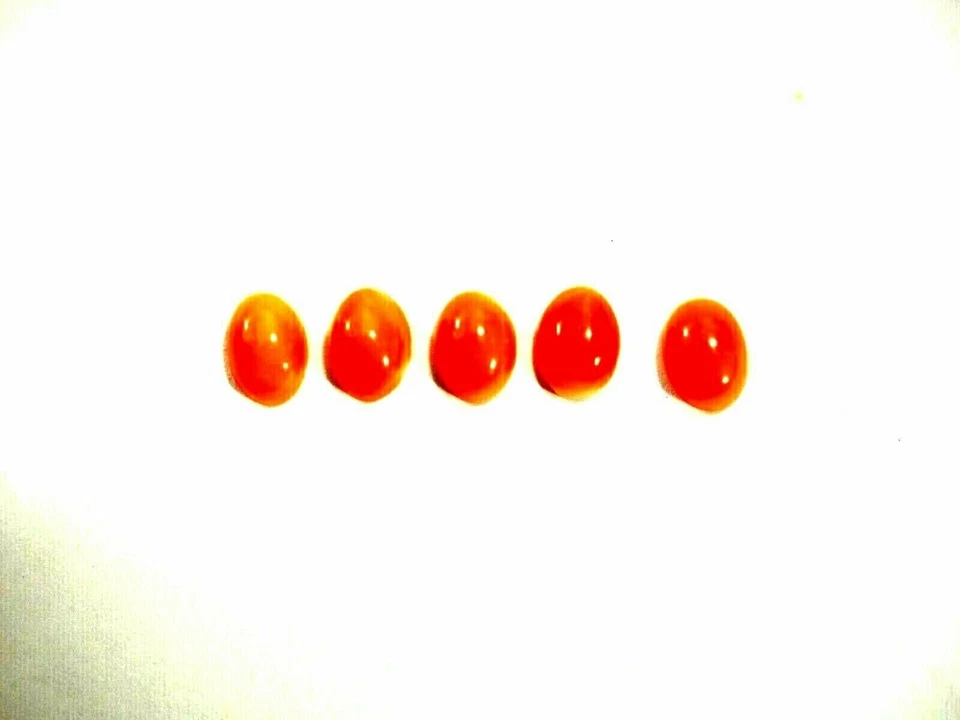 Vintage Natural Pink Coral cabochons 5 x 7mm Salmon color No treatment - Image 3 of 4