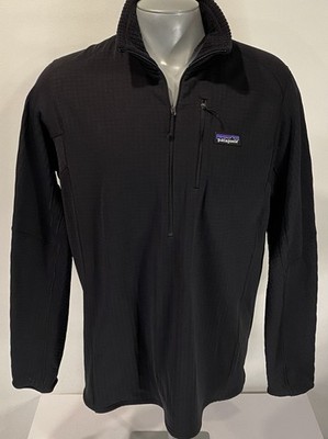 PATAGONIA Regulator Grid Fleece XL Mens 1/2 Zip Pullover Black Wayfair 40110