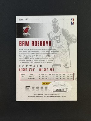 その他 Bam Adebayo RC autograph 2017-18 Panini Essentials GREEN Signed Auto Bam Adebayo RC #171