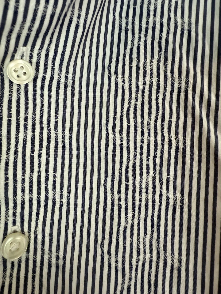 Robert Graham Shirt Mens XL Paisley Embroidered Stripe Long Sleeve Unique Casual - Image 3 of 4