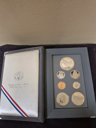 United States Mint - 1991 S Prestige Silver Proof Set w/ Silver Dollar - 第 1/7 張圖片