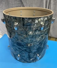 Slingerland 60s Vintage 16x16 Floor Tom Drum Shell with Lugs Black Diamond Pearl