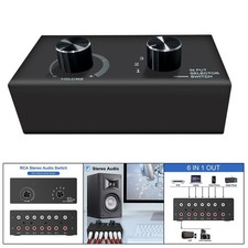 RCA Audio Amplifier Stereo Audio Amplifier Splitter Selector L/R Channel Audio