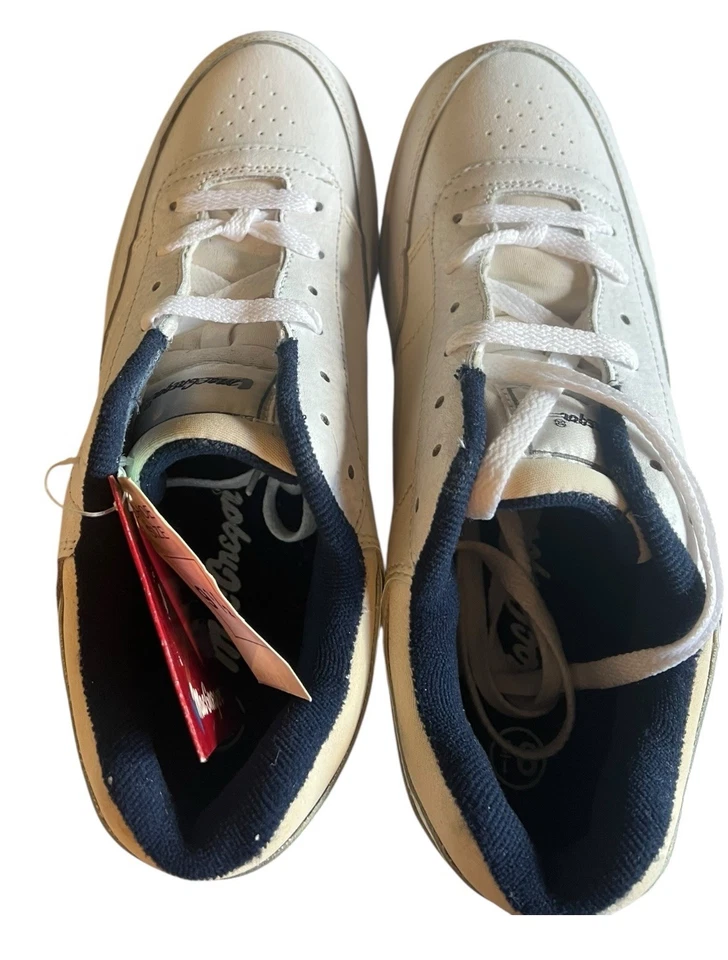 NUEVAS Tenis de Colección MacGregor Cuero Blanco para Cancha 17225 Hombres 9.5 Logo Foto 3 de 4
