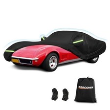 for Corvette Car Cover Waterproof, Sun Heat Protection Outdoor Full C3 Black
