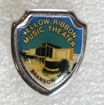 Yellow Ribbon Music Theater Branson Pinback Button Shield Shape