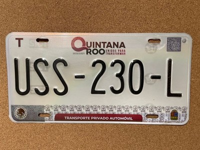 Nummernschild Quintana Roo-Mexico, original
