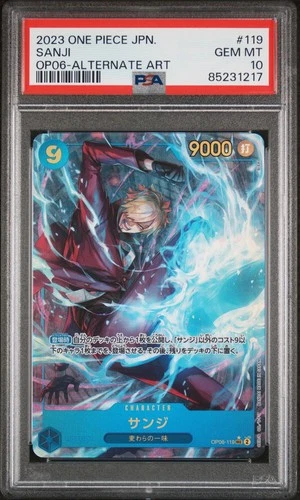 One Piece Japanese Sanji OP06-119 SEC (ALT ART) Wings of The Captain - PSA 10