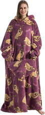 Oversized Wearable Blanket Hoodie Extra Long Sweatshirt for Adults Women
