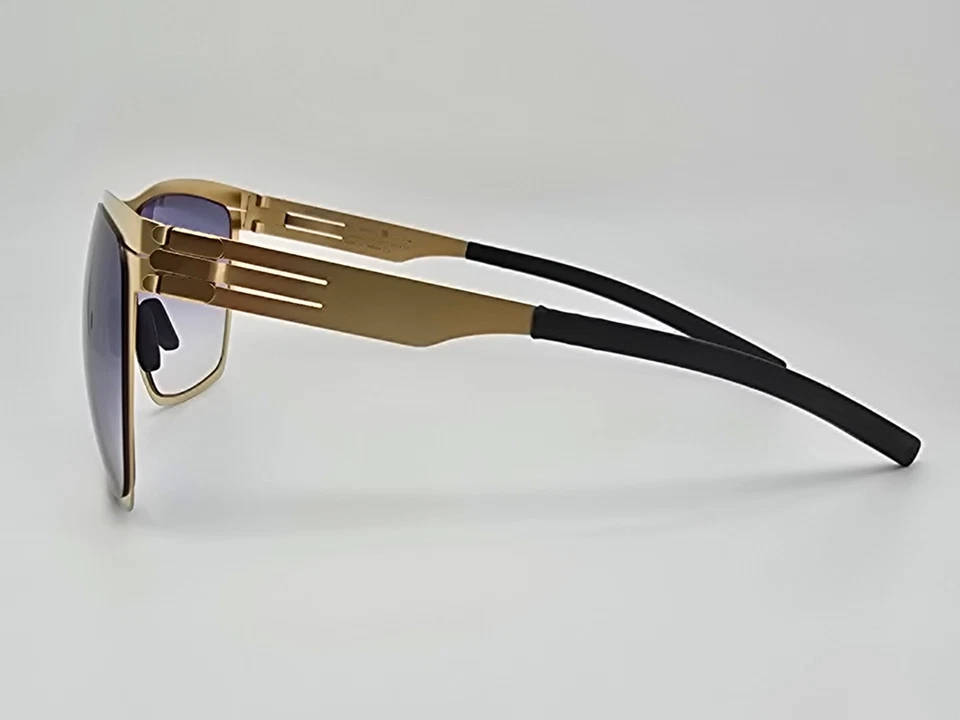 IC! Gafas de sol Berlin Dark Energy marco dorado azul claro lentes degradadas con estuche Foto 4 de 4